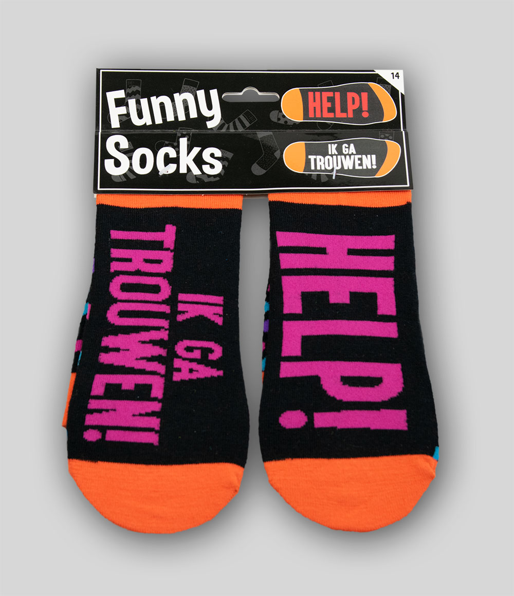 Paperdreams Funny Socks - Help! Ik Ga Trouwen!