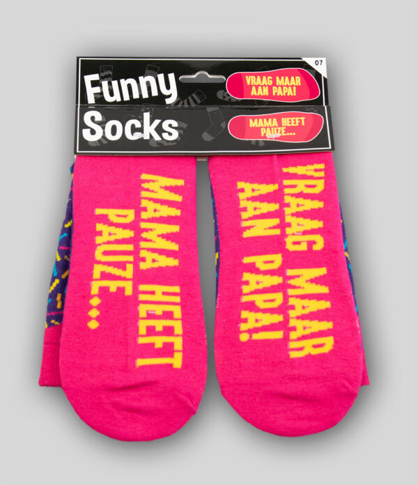 Paperdreams Funny Socks - Mama Heeft Pauze