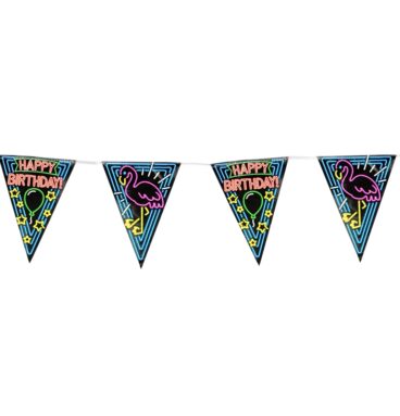 Paperdreams Neon Party Flag - Happy Birthday