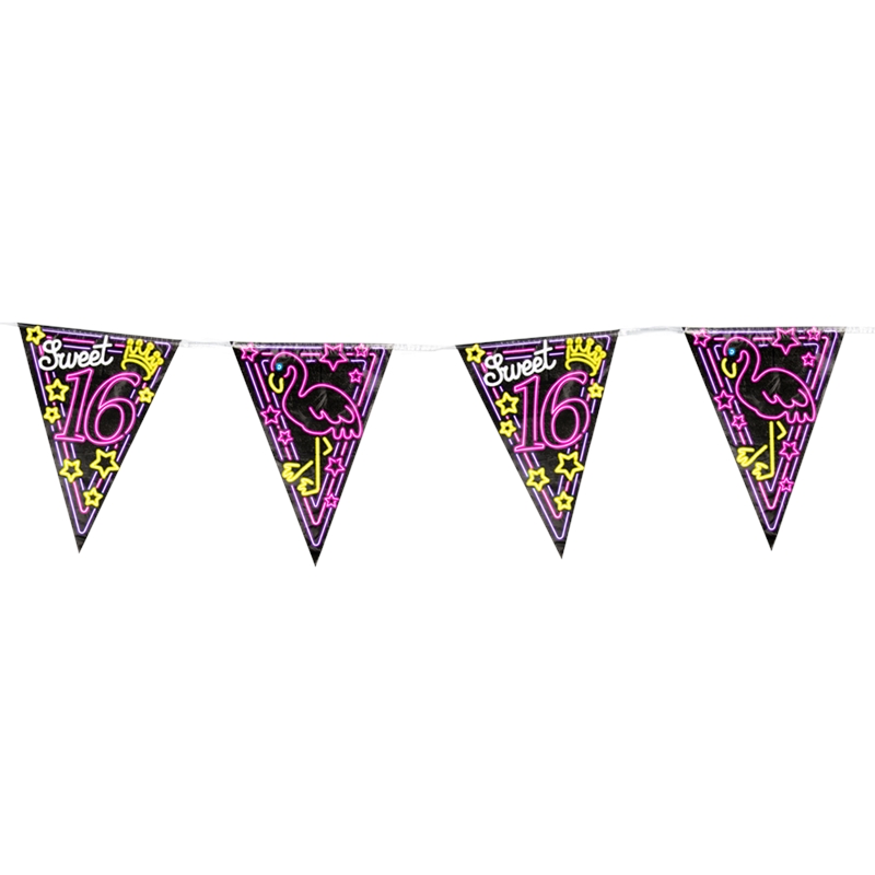 Paperdreams Neon Party Flag - Sweet 16