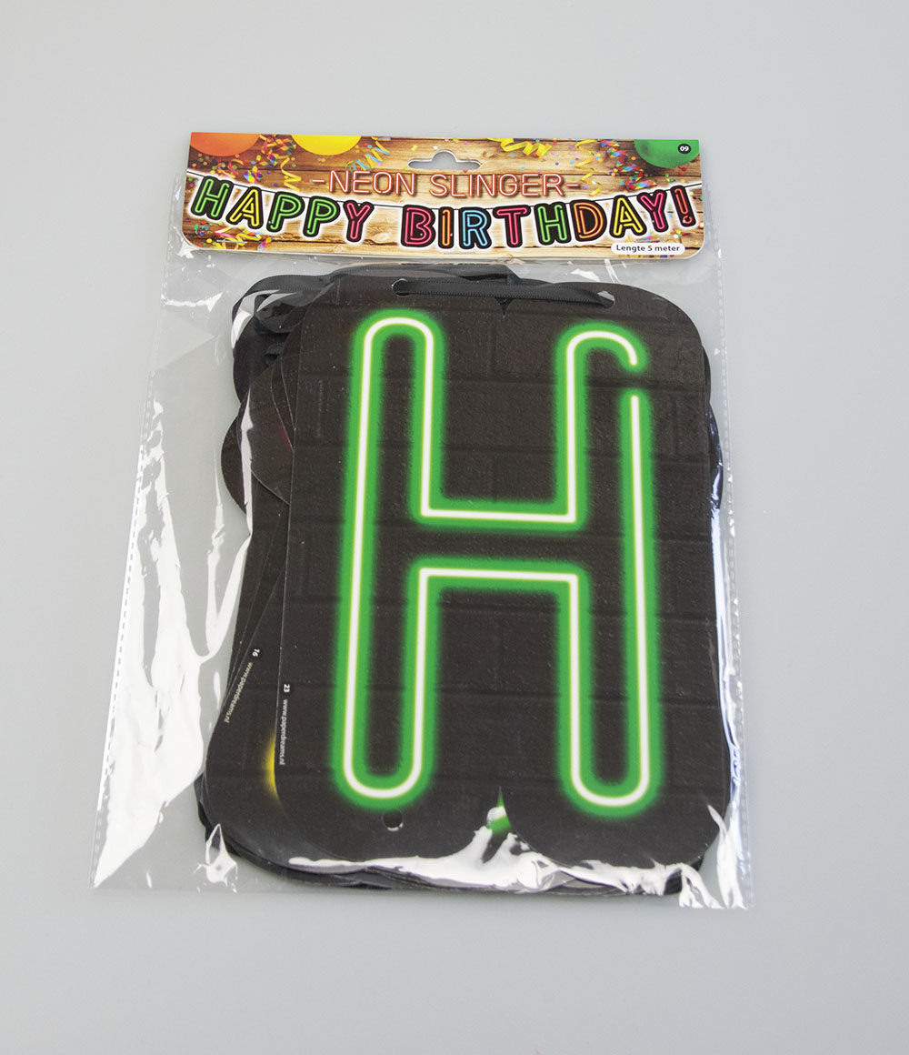 Paperdreams Neon Slinger 5m - Happy Birthday!