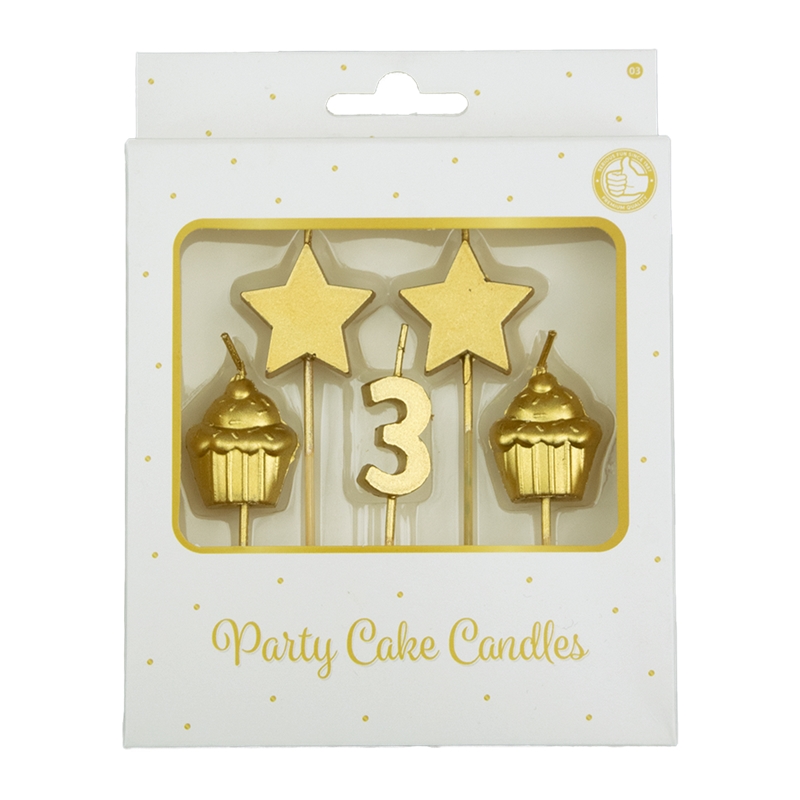 Paperdreams Party Cake Candles - 3 Jaar