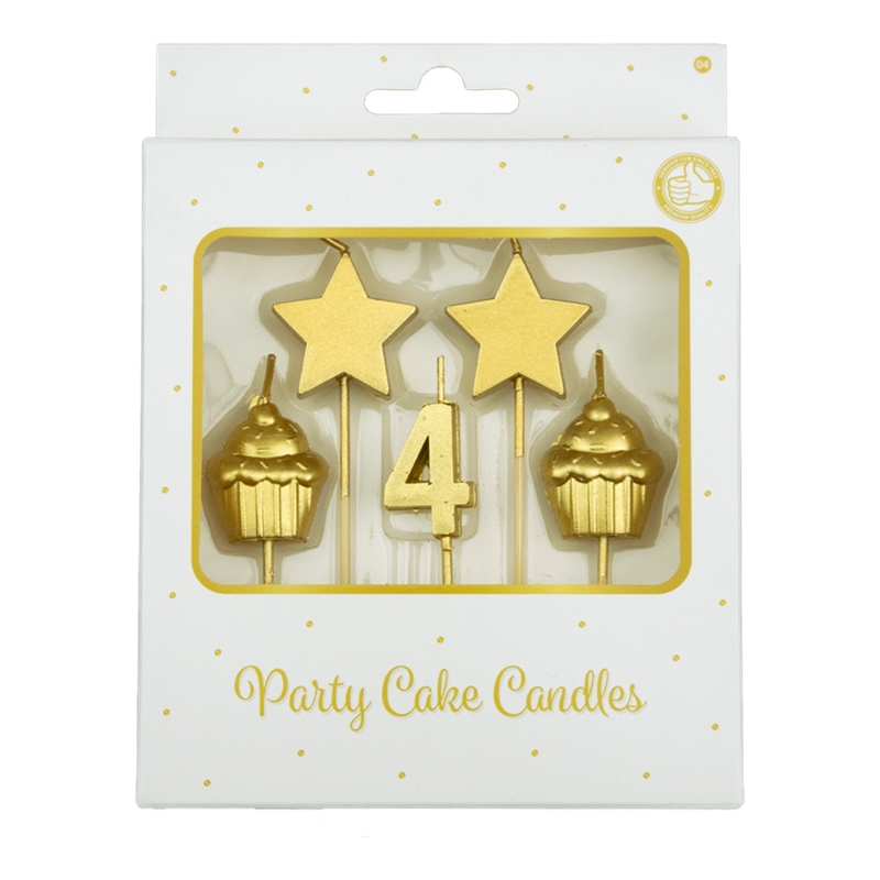 Paperdreams Party Cake Candles - 4 Jaar