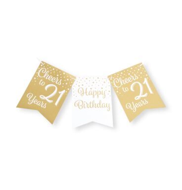 Paperdreams Party Flag Banner Goud/wit - 21