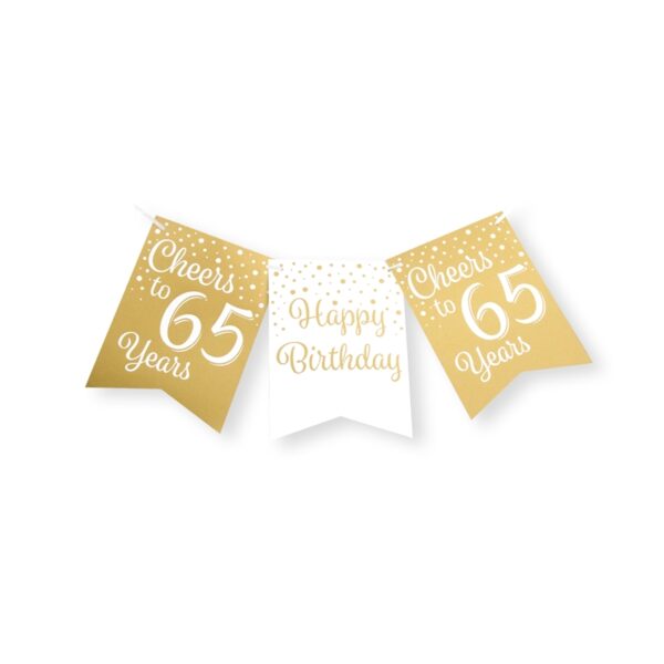 Paperdreams Party Flag Banner Goud/wit - 65