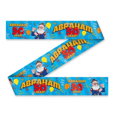 Paperdreams Party Tape - Abraham 50 Jaar Cartoon