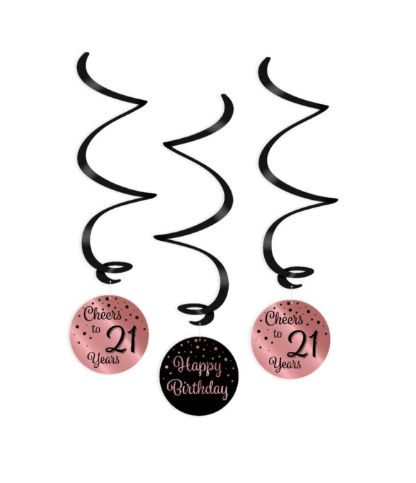 Paperdreams Swirl Decorations Roze/zwart - 21