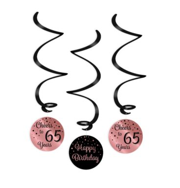 Paperdreams Swirl Decorations Roze/zwart - 65