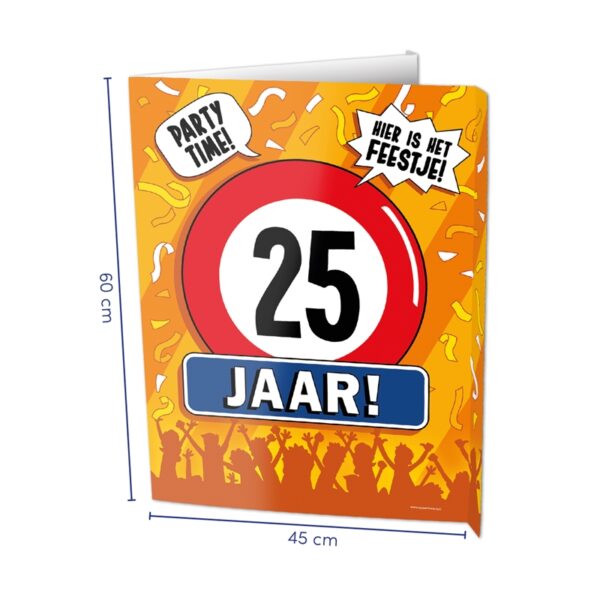 Paperdreams Window Signs - 25 Jaar 60x45cm