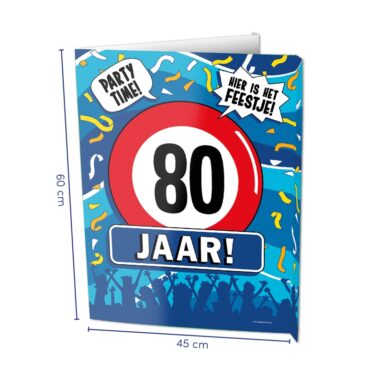 Paperdreams Window Signs - 80 Jaar 60x45cm