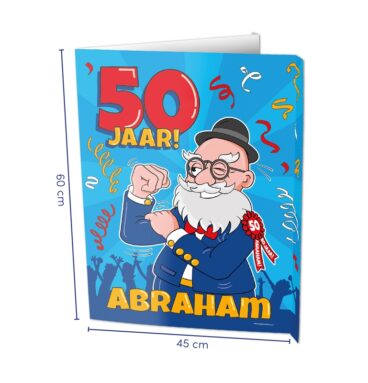 Paperdreams Window Signs - Abraham 50 Jaar 60x45cm