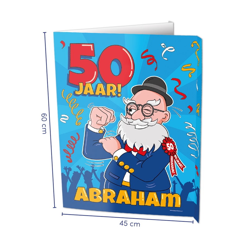 Paperdreams Window Signs - Abraham 50 Jaar 60x45cm