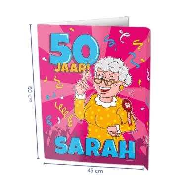 Paperdreams Window Signs - Sarah 50 Jaar 60x45cm