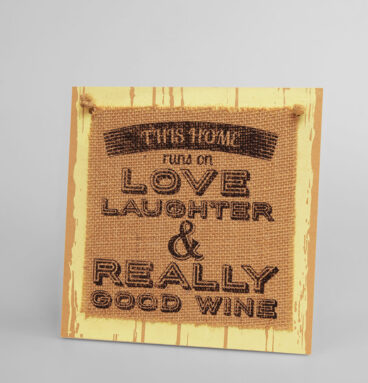 Paperdreams Wooden Sign - This Home Runs On Love
