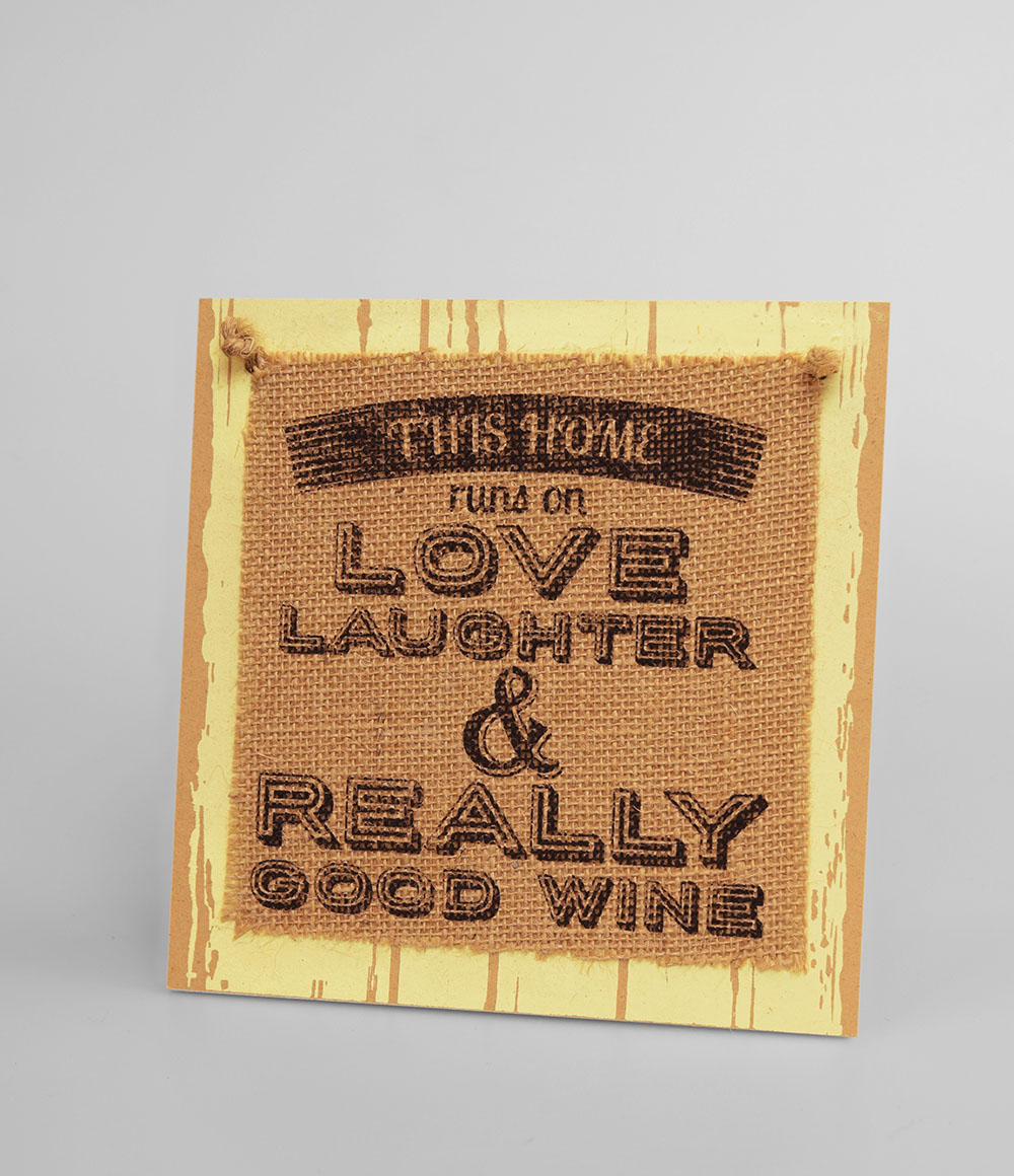 Paperdreams Wooden Sign - This Home Runs On Love