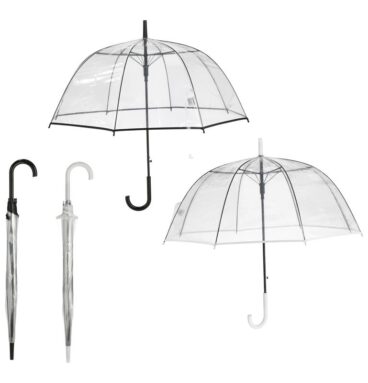 Paraplu Transparant Met Witte Of Zwarte Rand Ø84cm