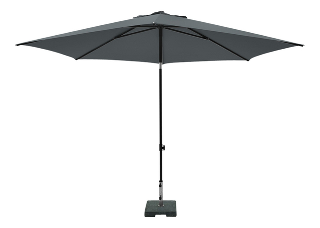 Parasol MYKANOS PUSH-UP Rond 250 Cm Met Tilt-functie 100%poly GRIJS