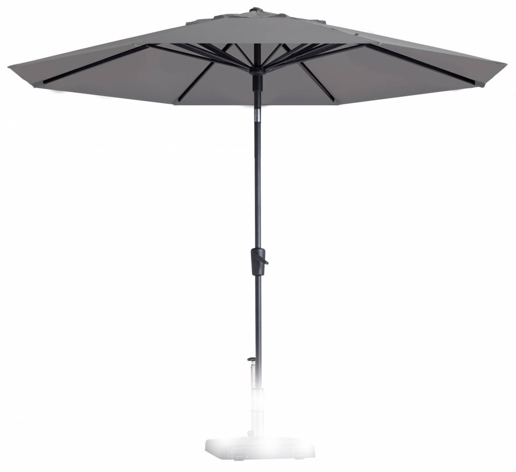 Parasol PAROS 300cm Opdraai LICHT GRIJS