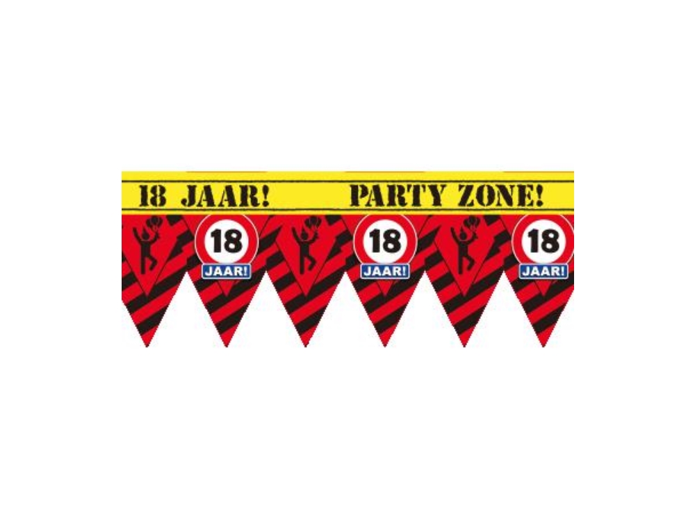 Party Tape - 18 Jaar 12 Meter