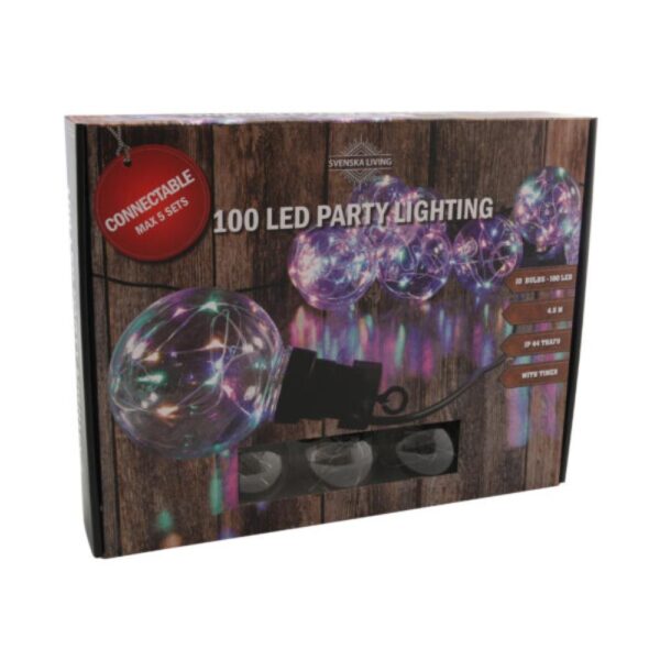 Partylights LED 10 Bollen Multikleurig Voor Binnen En Buiten Gebruik