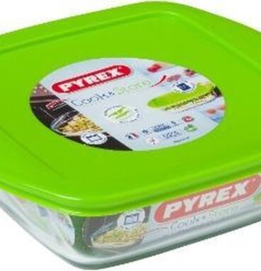 Pyrex COOK & STORE Vierkante Bewaarschaal 14x12x4cm - 350ml - Borosilicate Glass