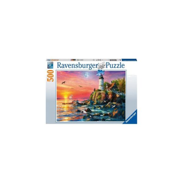 Ravensburger Puzzel 500 Stukjes Vuurtoren In De Avond