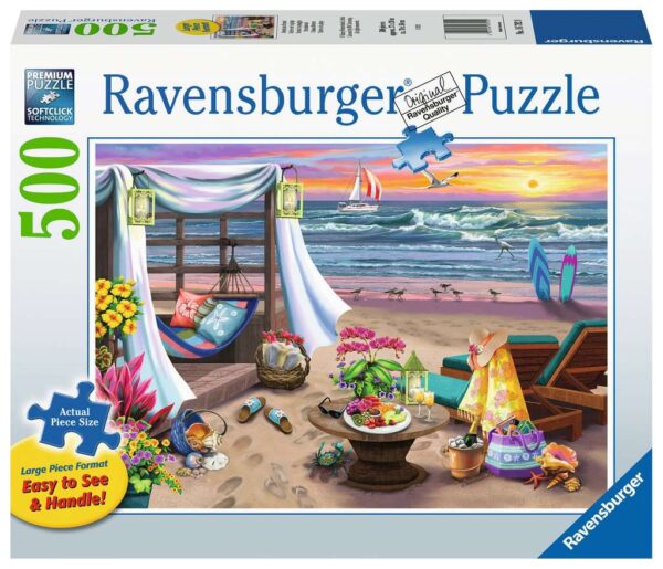 Ravensburger Puzzel Cabana Retreat Strandavond 500 Stukjes