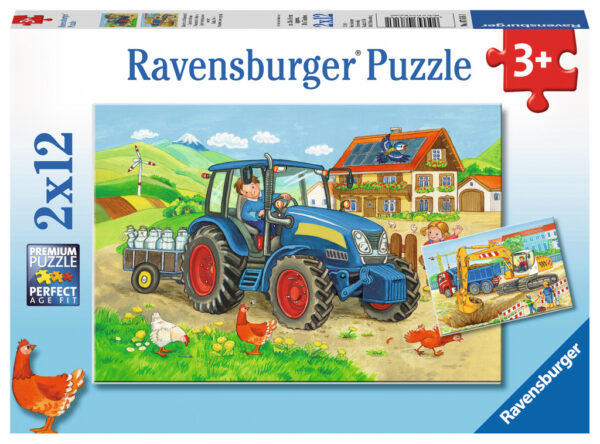 Ravensburger Puzzel Op De Bouwplaats 2x12 Stukjes