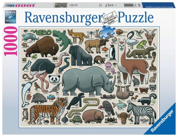 Ravensburger Puzzel Wilde Dieren 1000 Stukjes