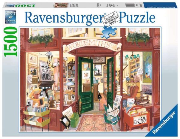 Ravensburger Puzzel Wordsmith&apos;s Bookshop 1500 Stukjes