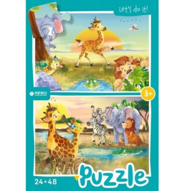 Rebo Little Giraffe - Puzzel 24 + 48 Stukjes