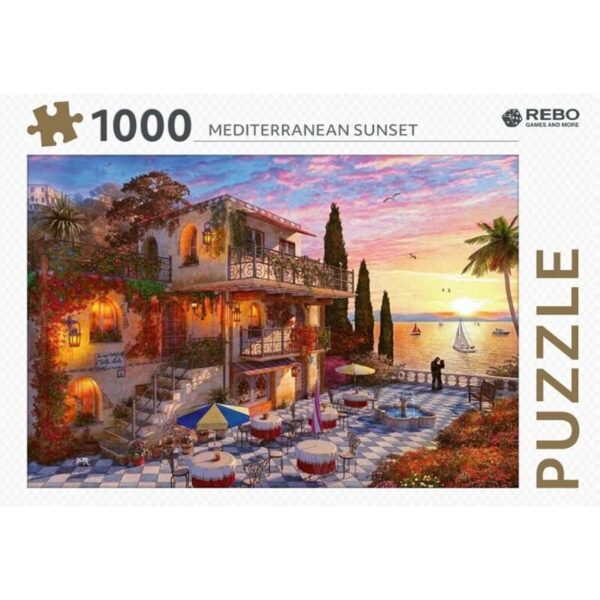 Rebo Mediterranean Sunset - Puzzel 1000 Stukjes