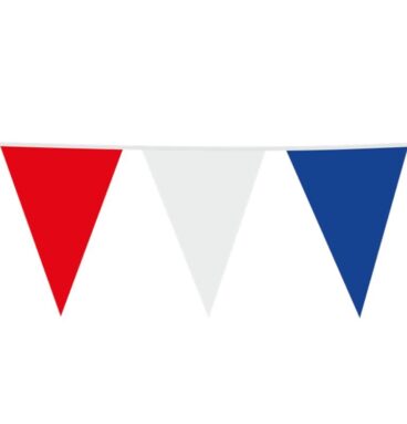 Reuzevlaggenlijn Rood-wit-blauw 10m Kunststof 30x45cm