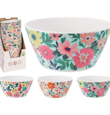 Schaal Melamine 145xh70mm Verkrijgbaar In 3 Verschillende Bloemenprints