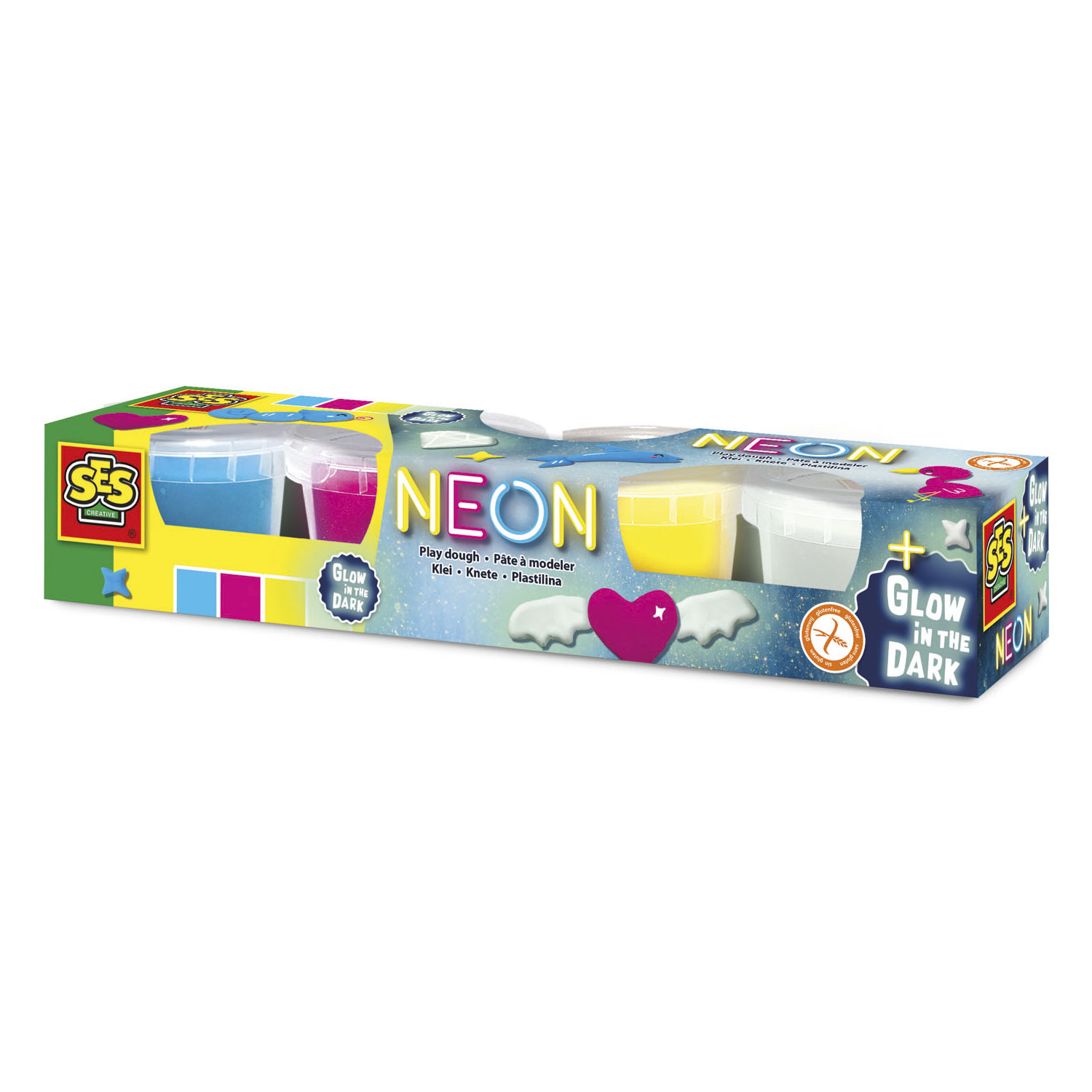 Ses Neon En Glow In The Dark Klei 4x90gr