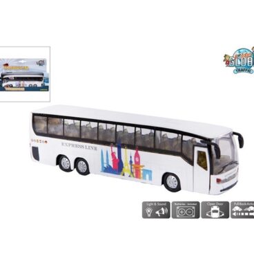 Shuttle Bus Licht En Geluid 19cm Wit