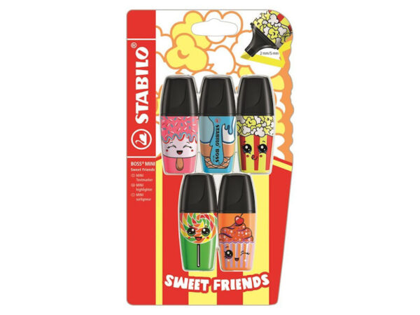 Stabilo BOSS Mini Markers Sweet Friends Blister A 5 Stuks