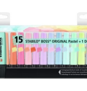 Stabilo Boss Pastel Markeerstiften Deskset 15 Stuks
