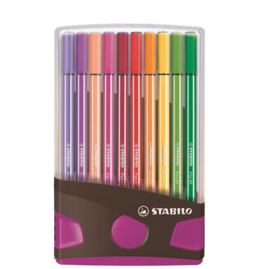 Stabilo Viltstift Pen 68 ColorParade Antraciet/roze Box A 20 Stuks