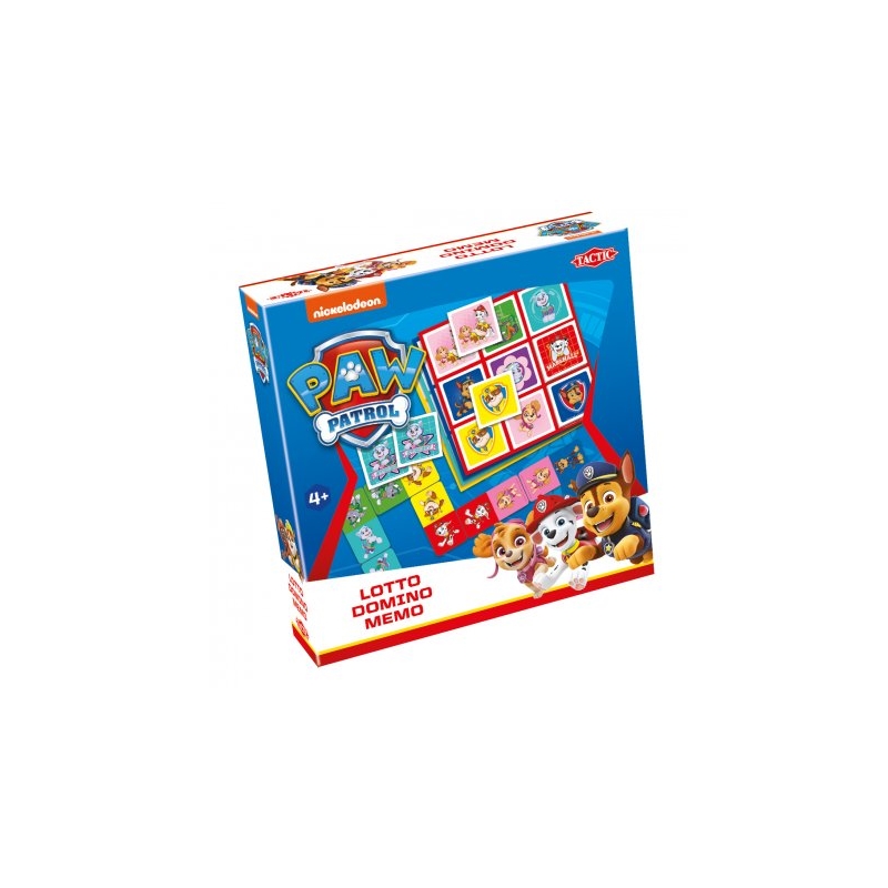 Tactic Paw Patrol 3-in-1 : Memo - Lotto - Domino