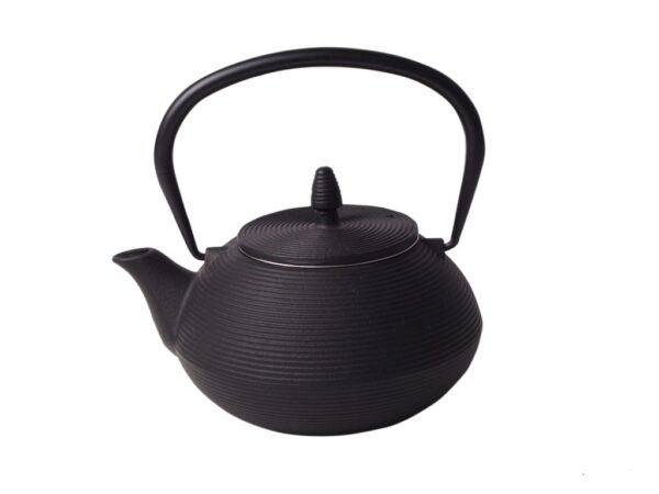 Theepot Gietijzer 0.8L Met Ribbel ( 17x15x10cm )