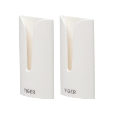 Tiger Tulip Handdoekhaak Wit Met Plakstrip 2 Op Blister