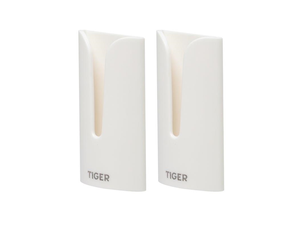 Tiger Tulip Handdoekhaak Wit Met Plakstrip 2 Op Blister