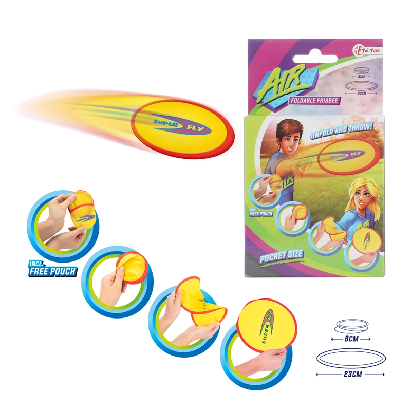 Toi Toys AIR Opvouwbare Frisbee &apos;Pocket&apos; +hoesje
