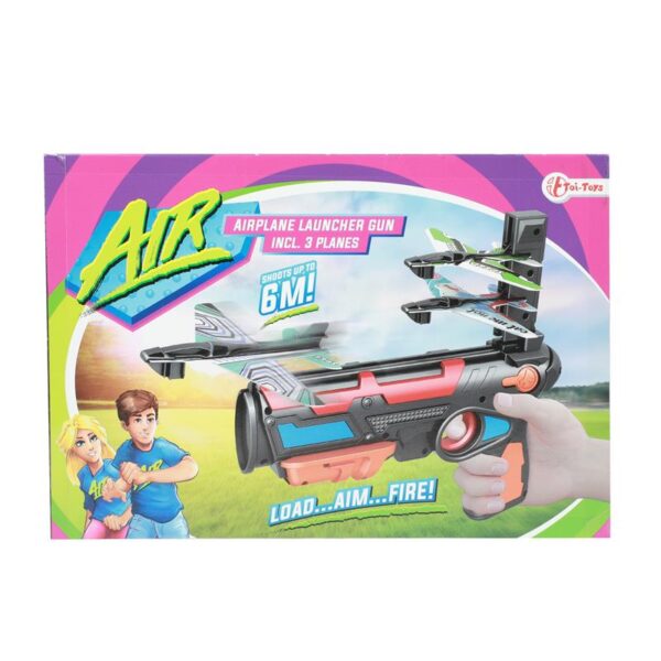 Toi Toys AIR Pistool Vliegtuigafschieter Met 3 Vliegtuigjes