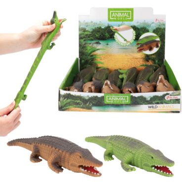 Toi Toys Animal World Levensechte Krokodil Rekbaar 18cm