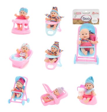 Toi Toys Beau Mini Babypop 12cm -zittend