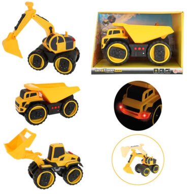 Toi Toys Cars&Trucks Bouwvoertuig 22cm Frictie Met Licht En Geluid