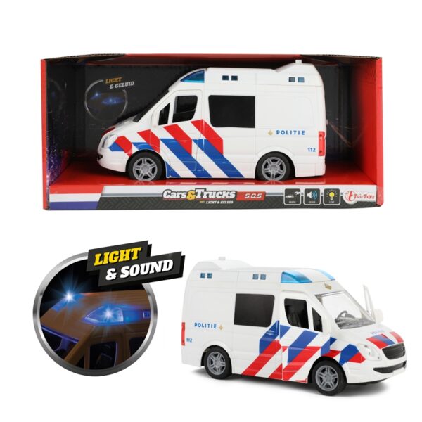 Toi Toys Cars&Trucks Politiebus Frictie Met Licht En Geluid 21cm