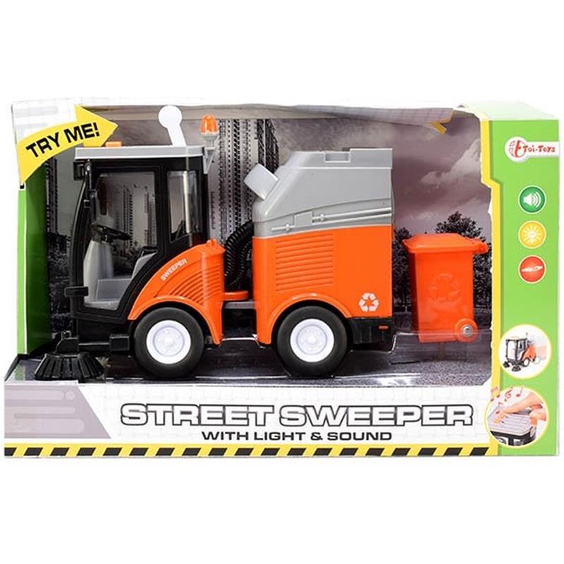 Toi Toys Cars&Trucks Veegauto Frictie Met Licht En Geluid (inclusief Batterijen)